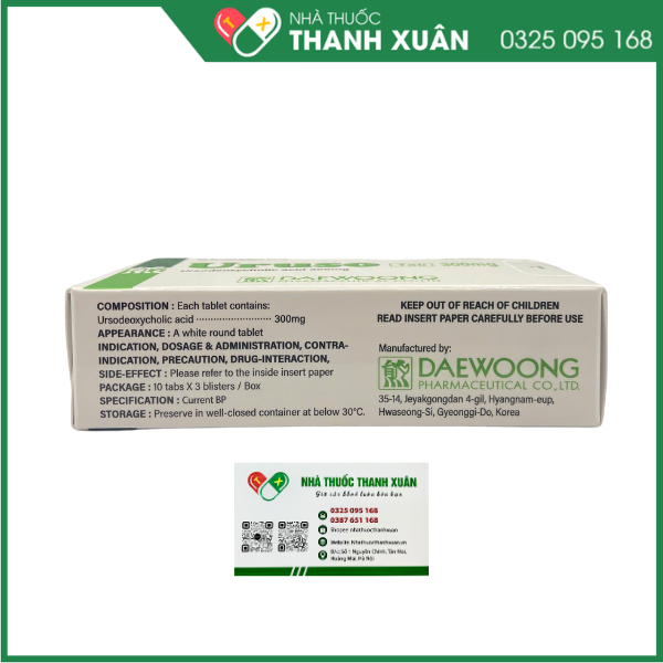 Thuốc Uruso 300mg điều trị sỏi mật